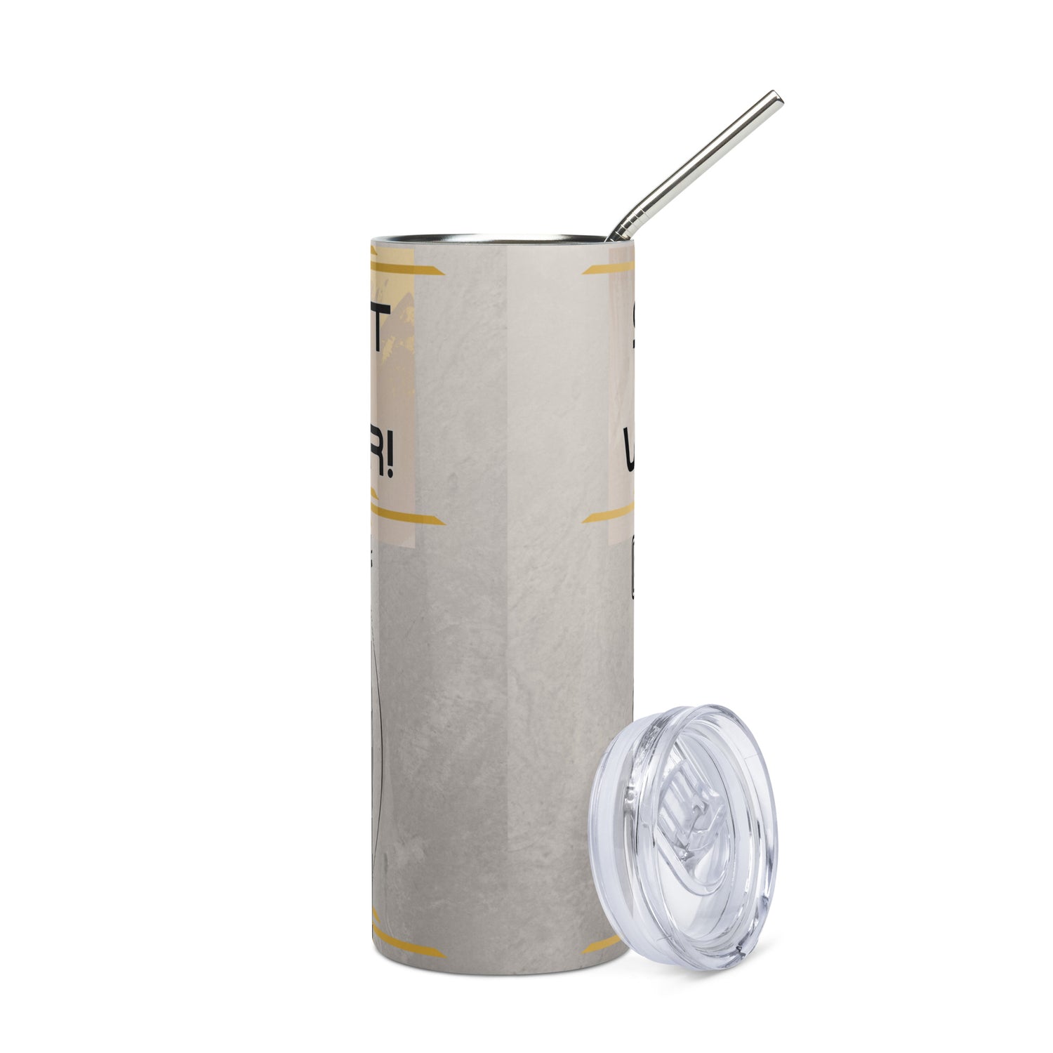 Shout Out To Voice Over: Reusable Stainless Steel Water Tumbler w/Straw