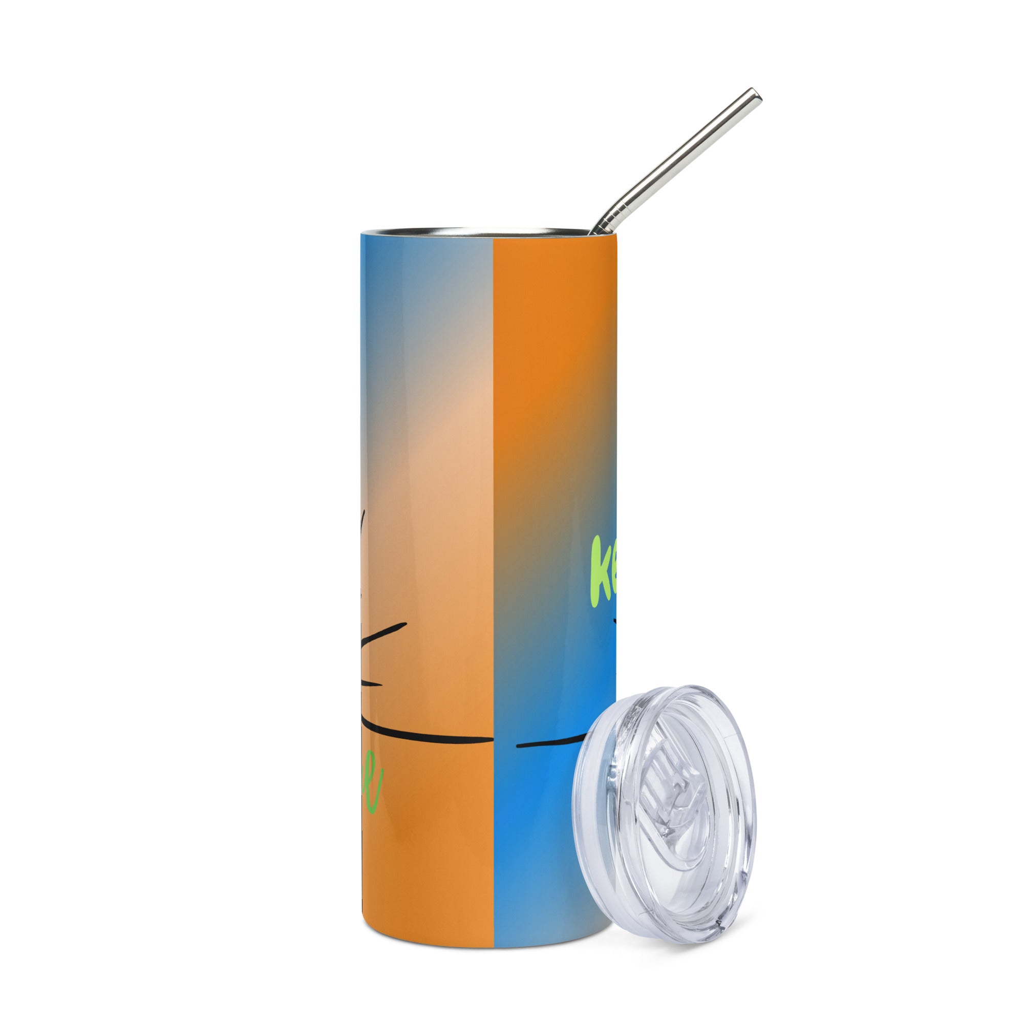 Keep Your Spark Alive Motivational: Reusable Stainless Steel Water Tumbler w/Straw