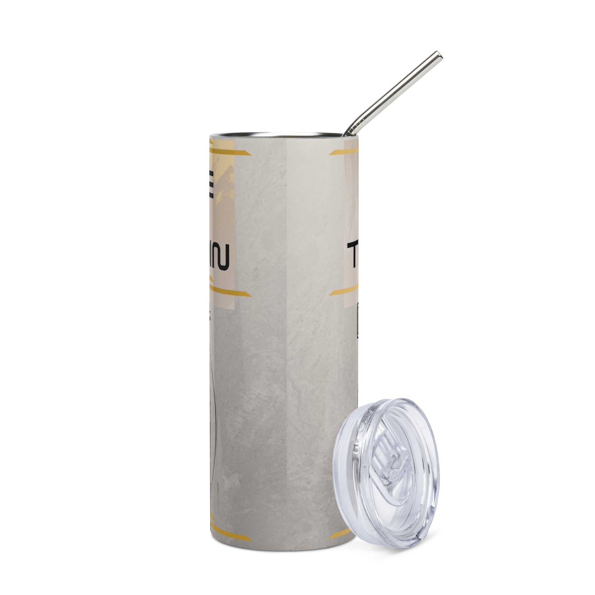 The Voice Behind the Curtain: Reusable Stainless Steel Water Tumbler w/Straw