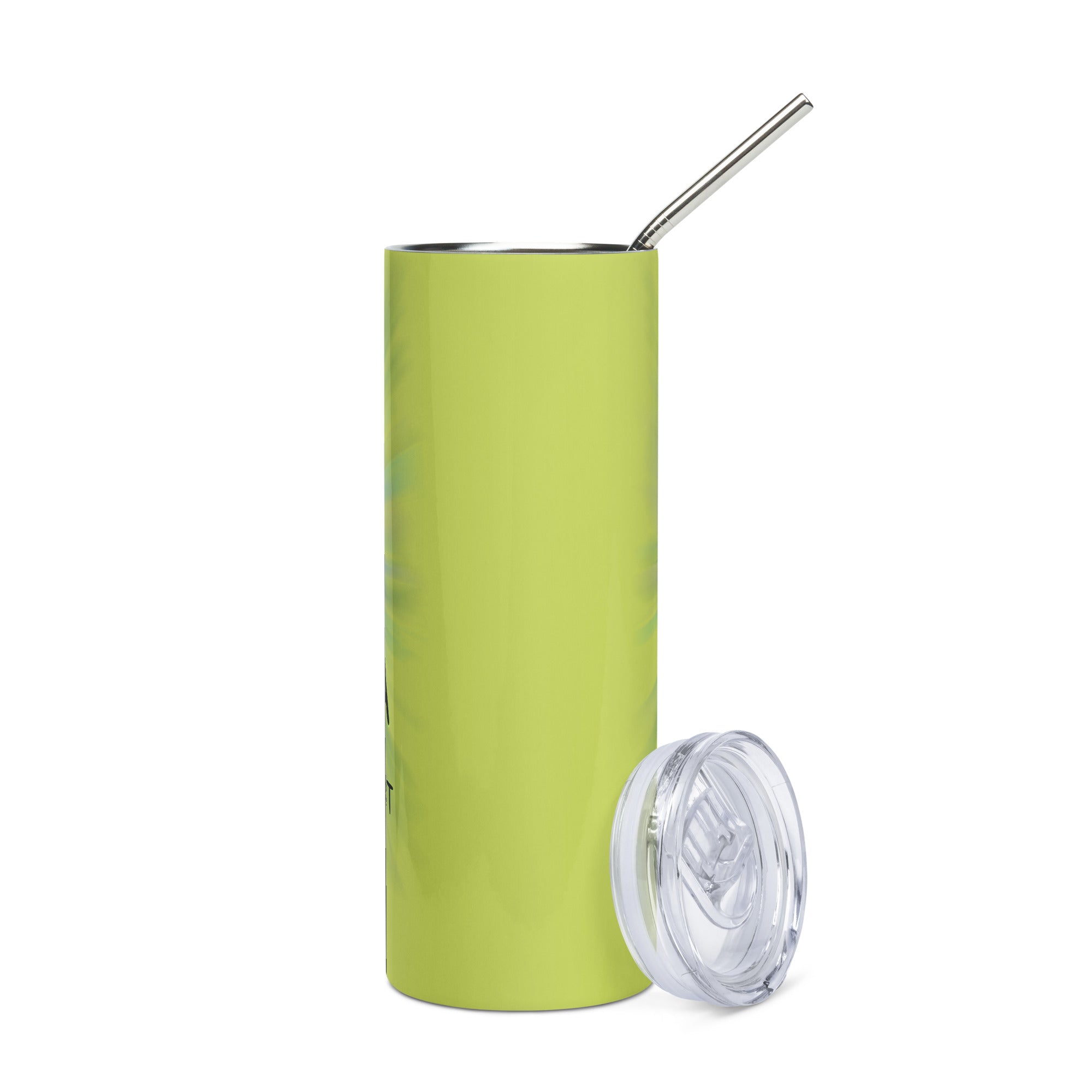 Yoga: 4th Heart Chakra: Reusable Stainless Steel Water Tumbler w/Straw