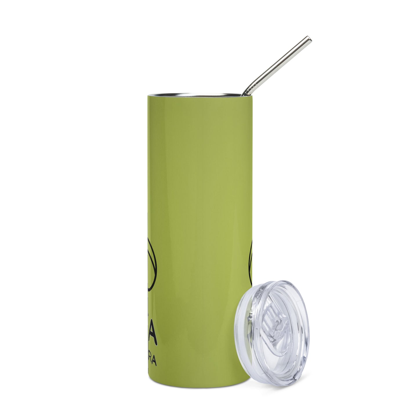 Yoga: 4th Heart Chakra: Reusable Stainless Steel Water Tumbler w/Straw