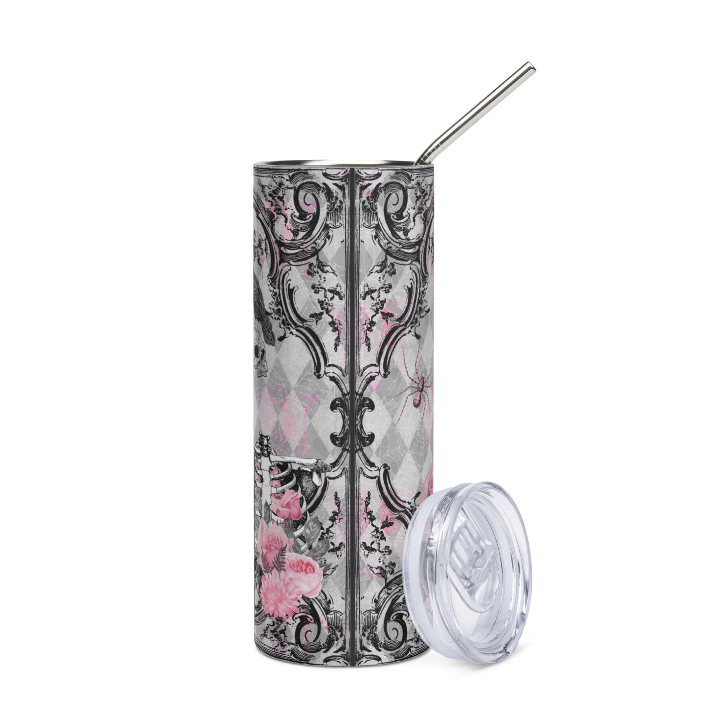 Halloween Witches Brew: Reusable Stainless Steel Water Tumbler w/Straw