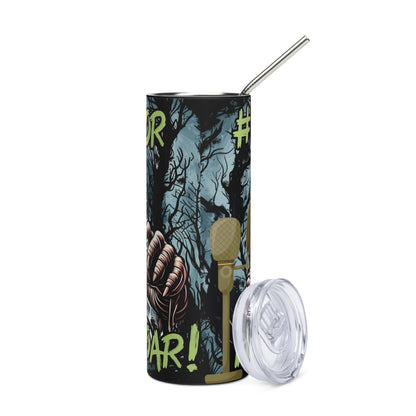 Halloween Voice Actor: Hear Me Roar: Reusable Stainless Steel Water Tumbler w/Straw