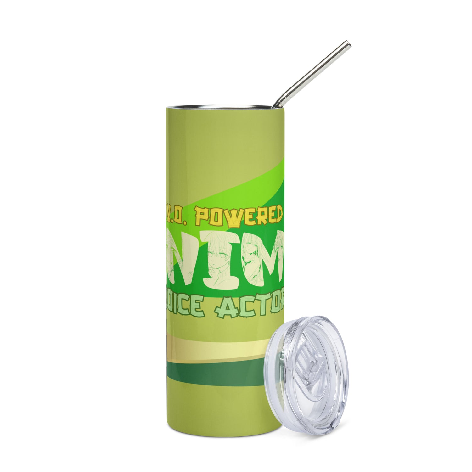 Anime Voice Over: Reusable Stainless Steel Water Tumbler w/Straw