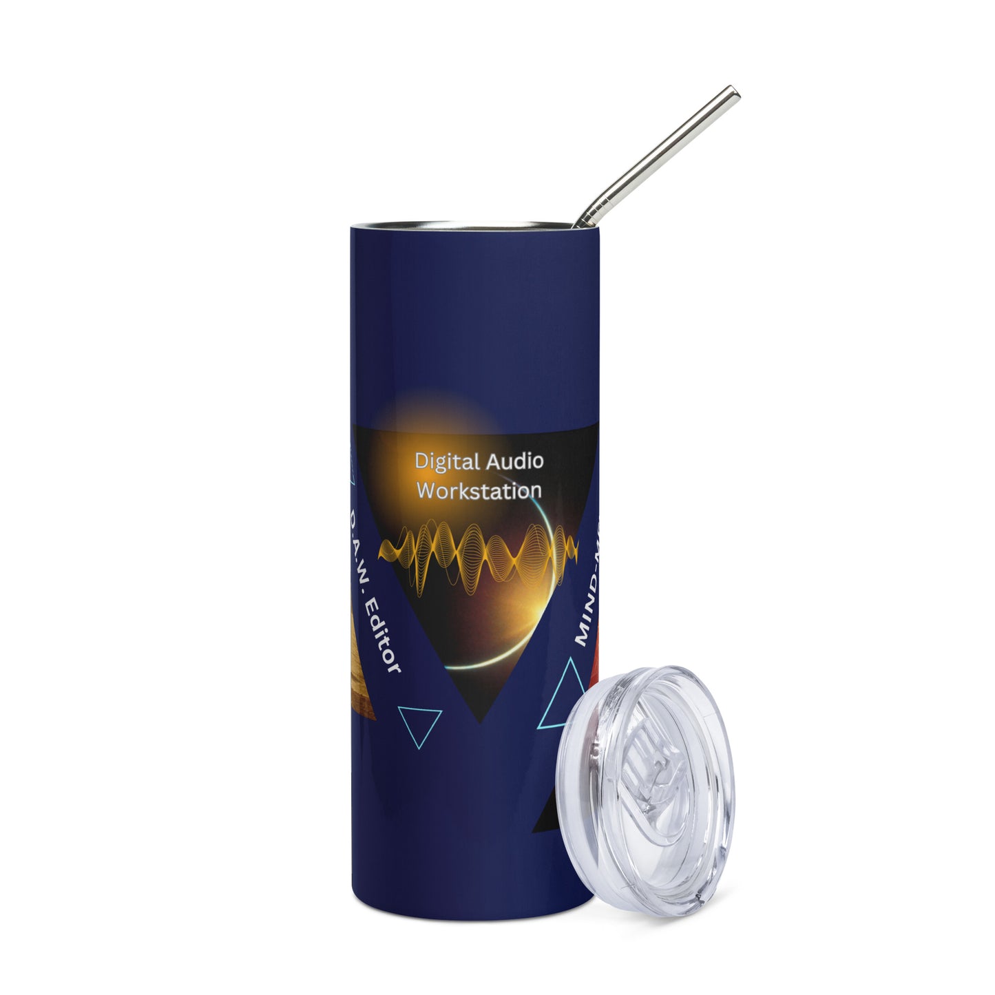 D.A.W. Audio Editor: Voice Over: Mind Meld: Reusable Stainless Steel Water Tumbler w/Straw