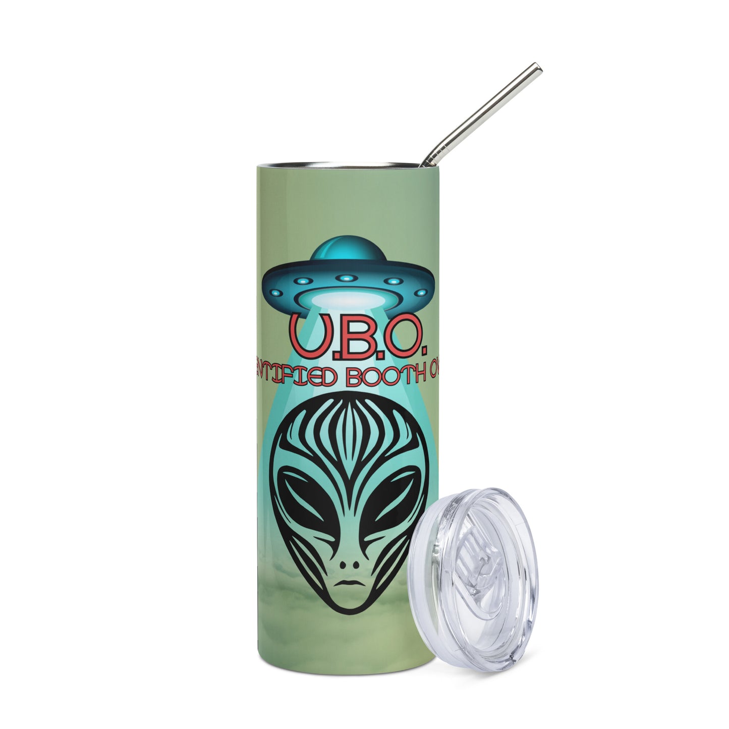 U.B.O Unidentified Booth Overlord: Alien: Reusable Stainless Steel Water Tumbler w/Straw