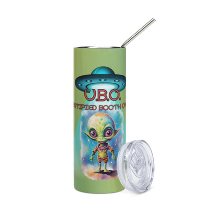 U.B.O. Unidentified Booth Overlord: Reusable Stainless Steel Water Tumbler w/Straw