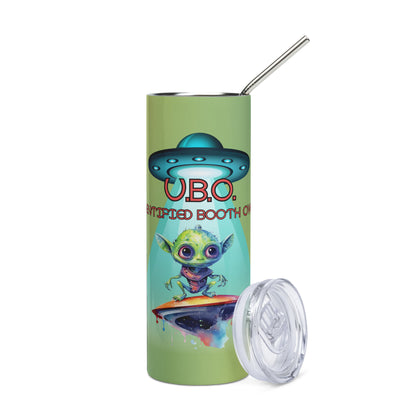 U.B.O. Unidentified Booth Overlord: Reusable Stainless Steel Water Tumbler w/Straw