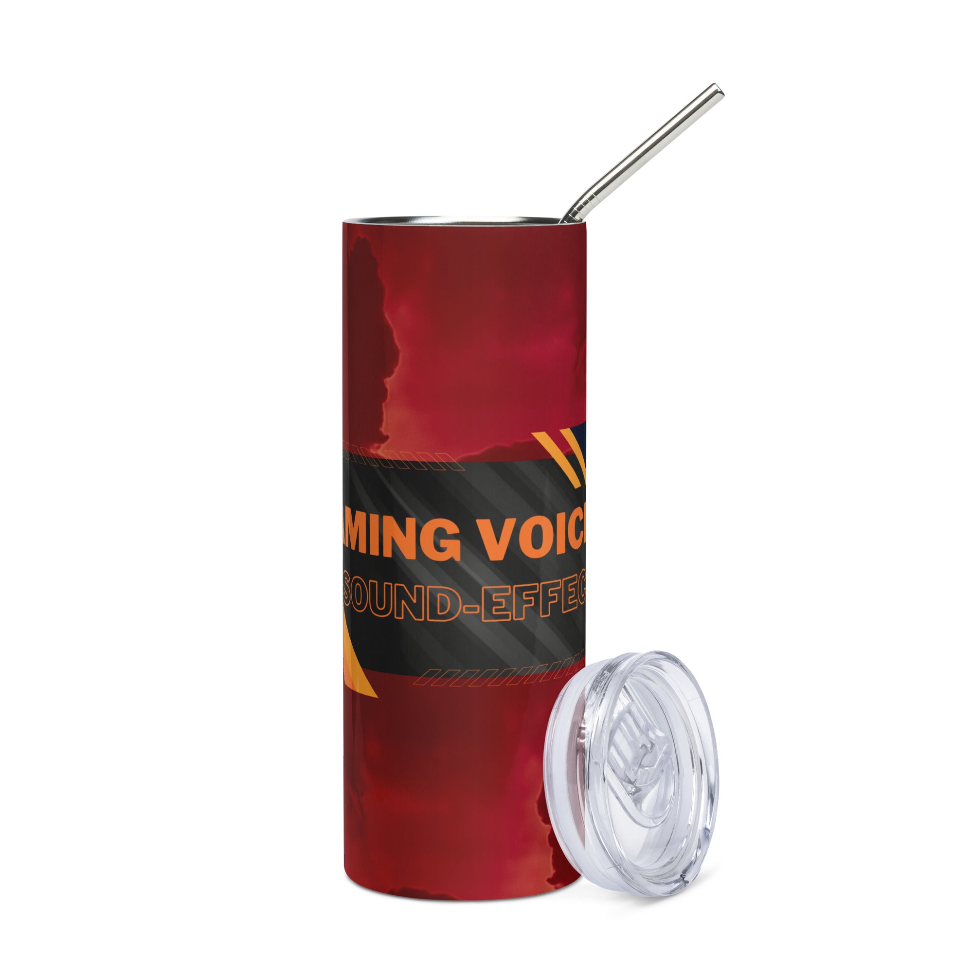 Gaming Voice Over: Reusable Stainless Steel Water Tumbler w/Straw