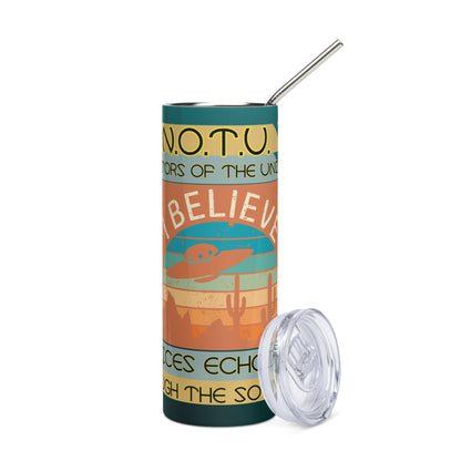 N.O.T.U. Narrators of the Universe: Reusable Stainless Steel Water Tumbler w/Straw