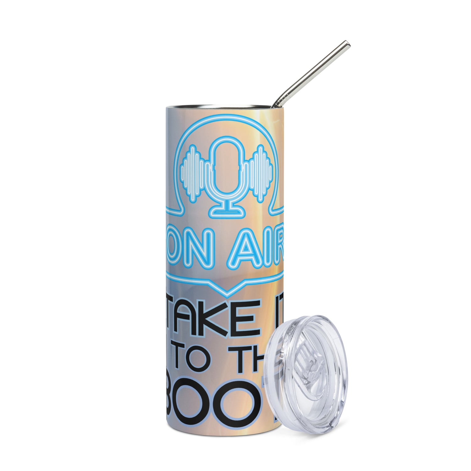 Take It To The Booth: Voice Over: Reusable Stainless Steel Water Tumbler w/Straw