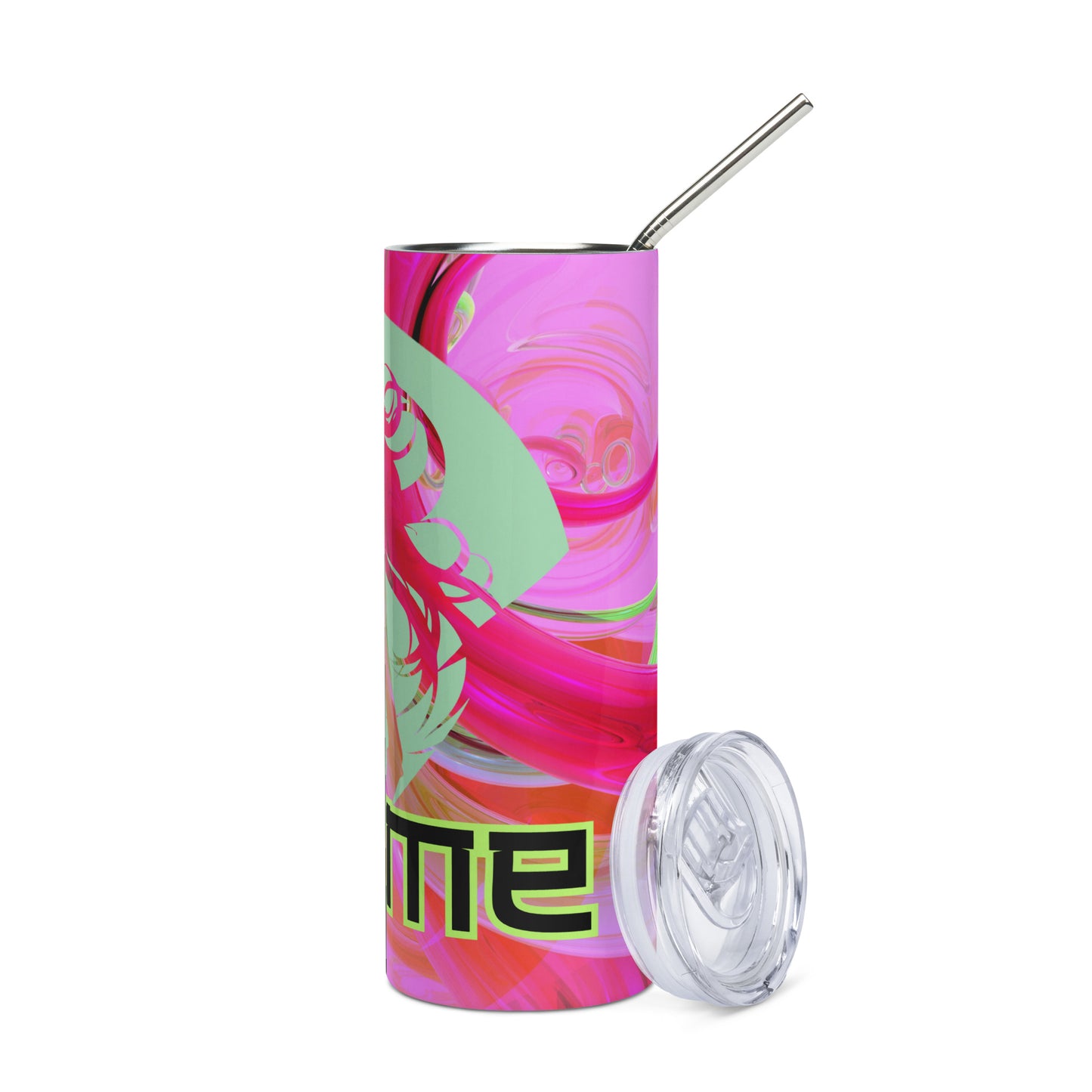 Anime Voice Over: Style: Reusable Stainless Steel Water Tumbler w/Straw