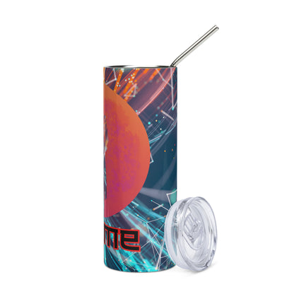 Anime Voice Over: Style: Reusable Stainless Steel Water Tumbler w/Straw