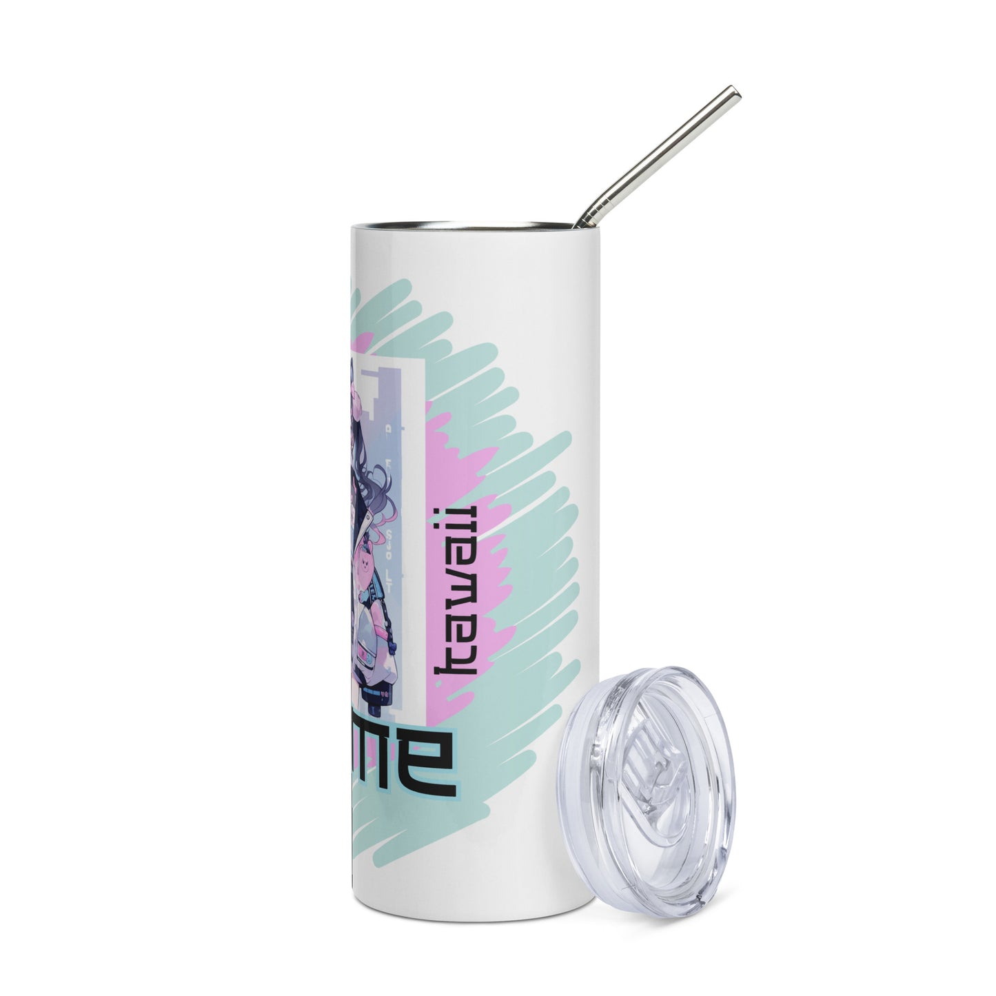 Anime Voice Over: Reusable Stainless Steel Water Tumbler w/Straw