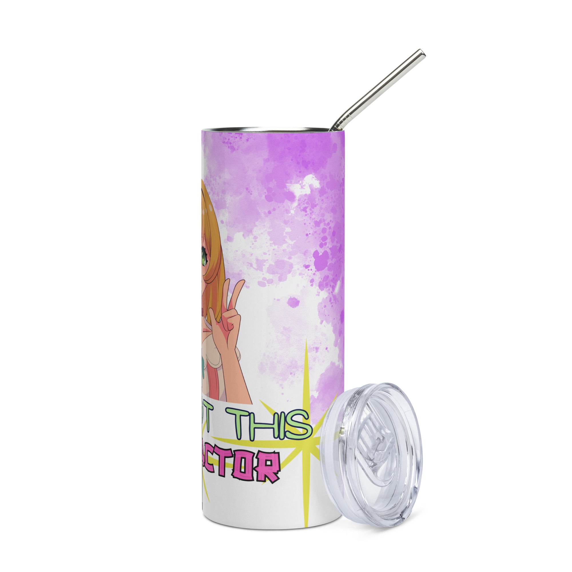 Anime Voice Over Motivational: Reusable Stainless Steel Water Tumbler w/Straw