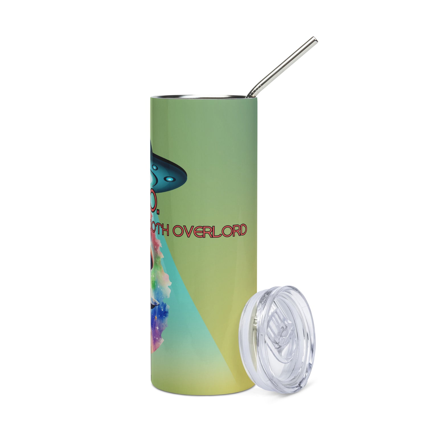 U.B.O. Unidentified Booth Overlord: Groovy: Reusable Stainless Steel Water Tumbler w/Straw