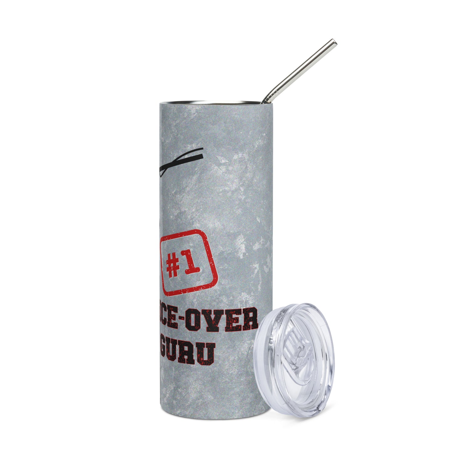 Voice Over #1 Guru: Reusable Stainless Steel Water Tumbler w/Straw