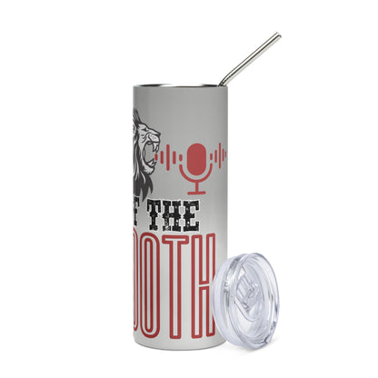 King Of The Booth: Lion: Reusable Stainless Steel Water Tumbler w/Straw