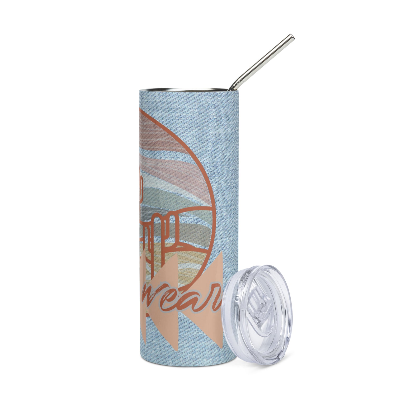 Southwestern Booth Wear: Reusable Stainless Steel Water Tumbler w/Straw