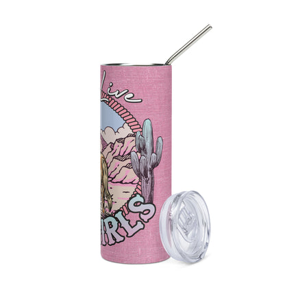 Cowgirl: Reusable Stainless Steel Tumbler w/Straw
