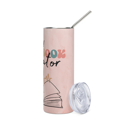 Crazy Narrator: Reusable Stainless Steel Water Tumbler w/Straw