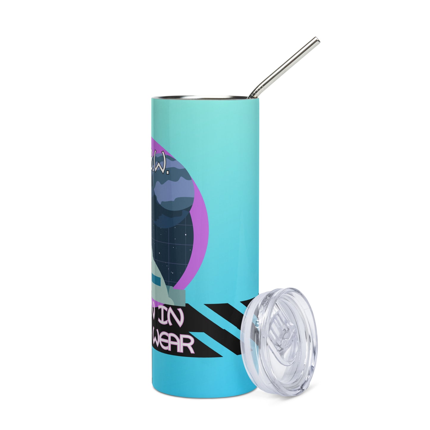 W.I.B.W. Women In Booth Wear: Reusable Stainless Steel Water Tumbler w/Straw