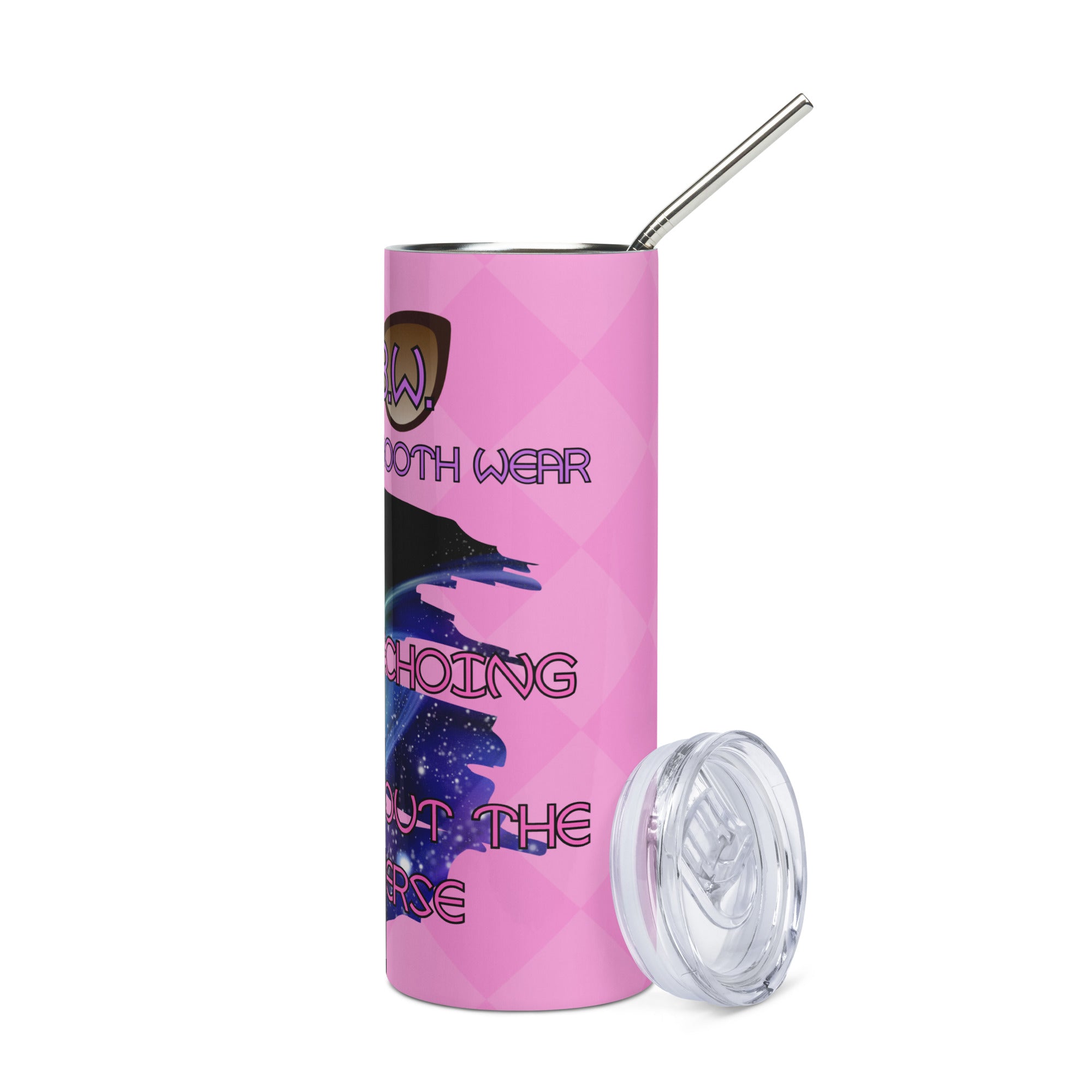 W.I.B.W. Women In Booth Wear: Reusable Stainless Steel Water Tumbler w/Straw