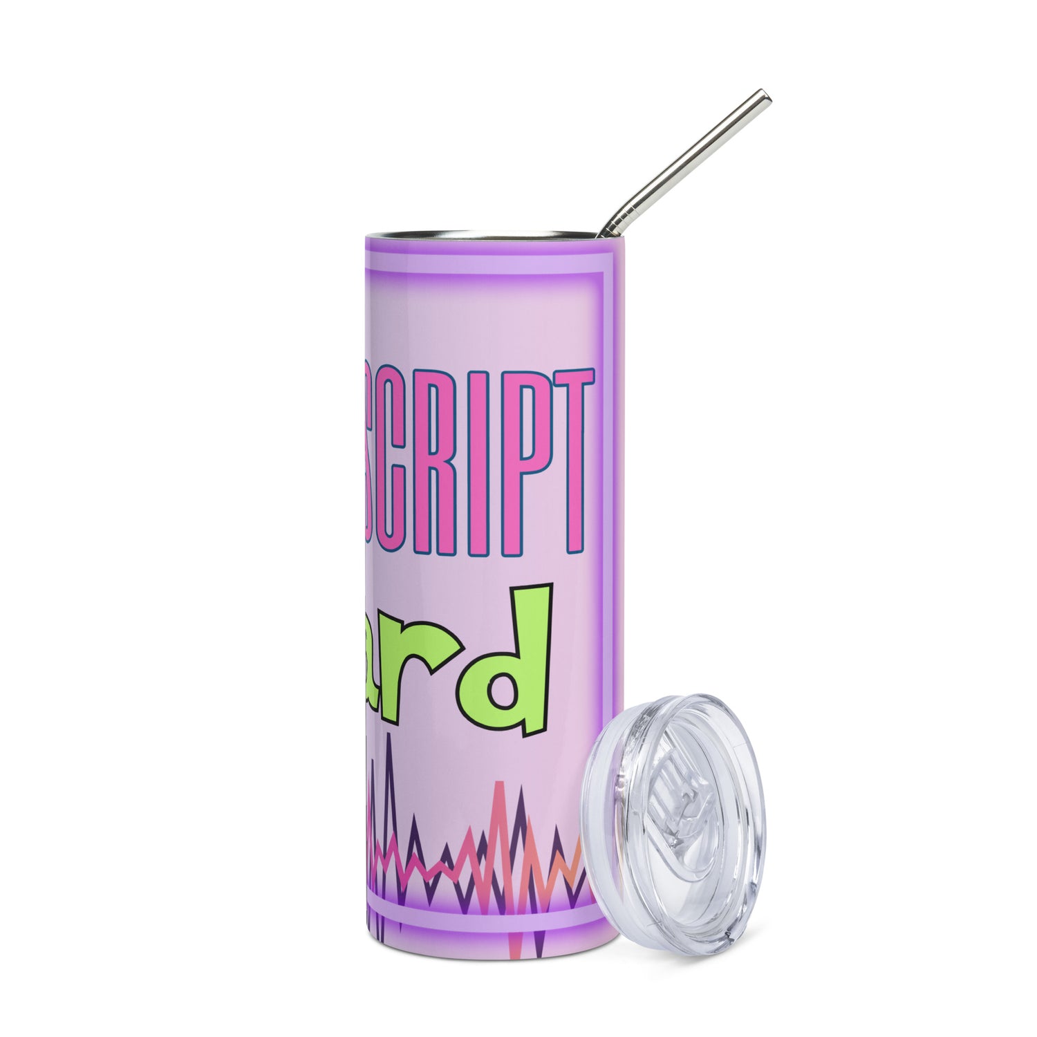 Script Wizard: Reusable Stainless Steel Water Tumbler w/Straw