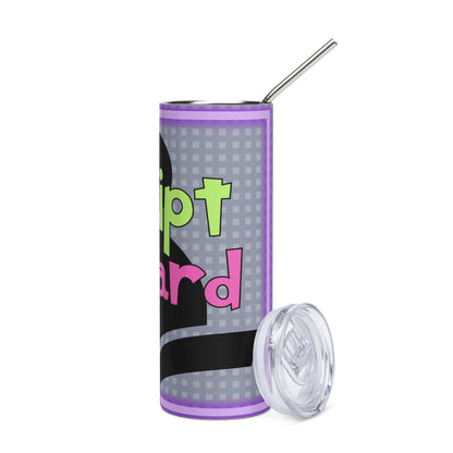 Script Wizard: Reusable Stainless Steel Water Tumbler w/Straw