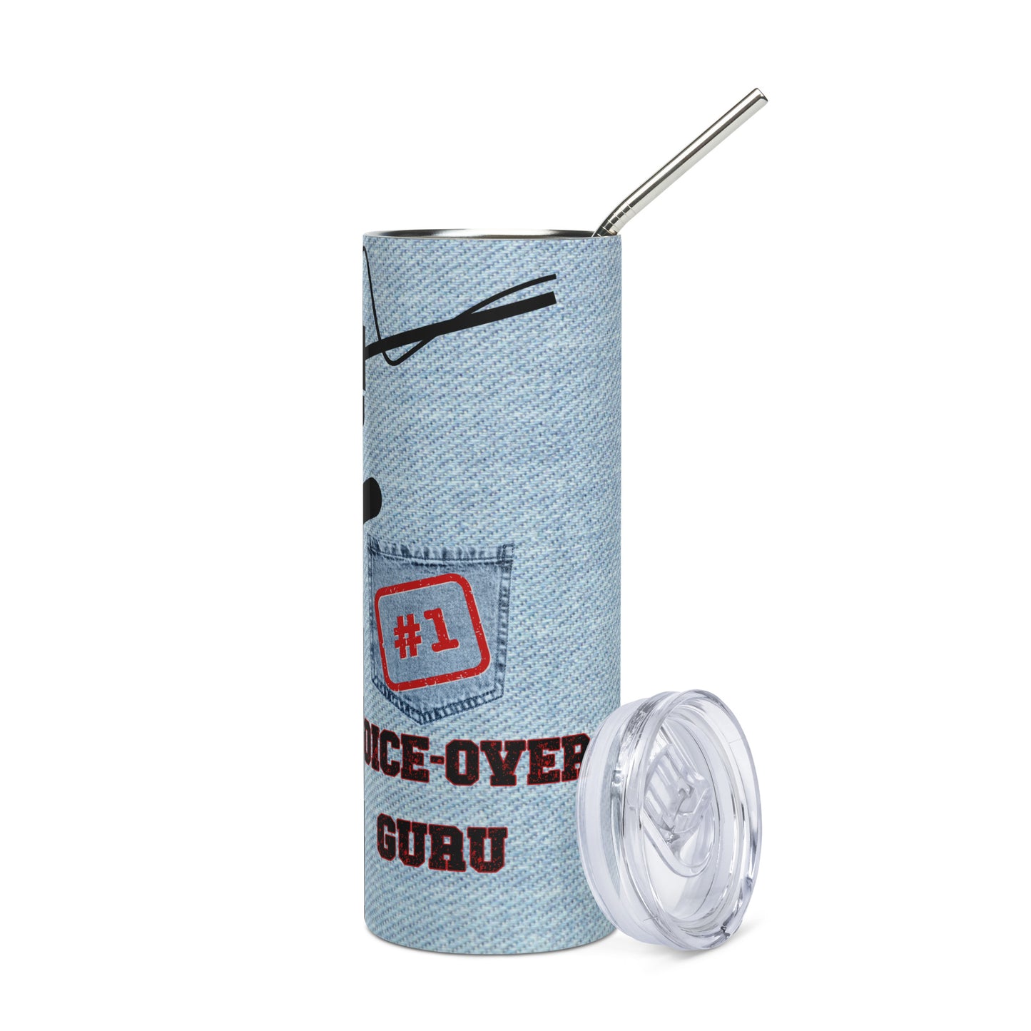 Voice Over #1 Guru: Reusable Stainless Steel Water Tumbler w/Straw