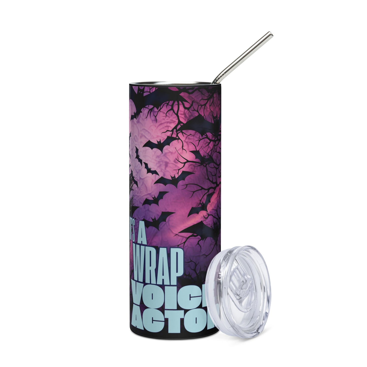 Halloween Mummy It's A Wrap: Reusable Stainless Steel Water Tumbler w/Straw