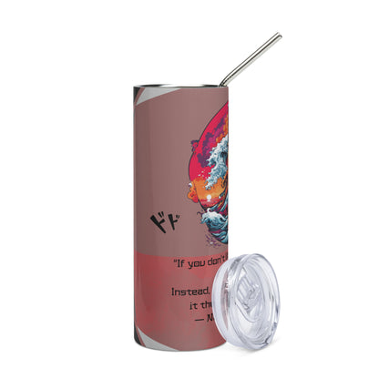 Anime Voice Over Quote: Reusable Stainless Steel Water Tumbler w/Straw