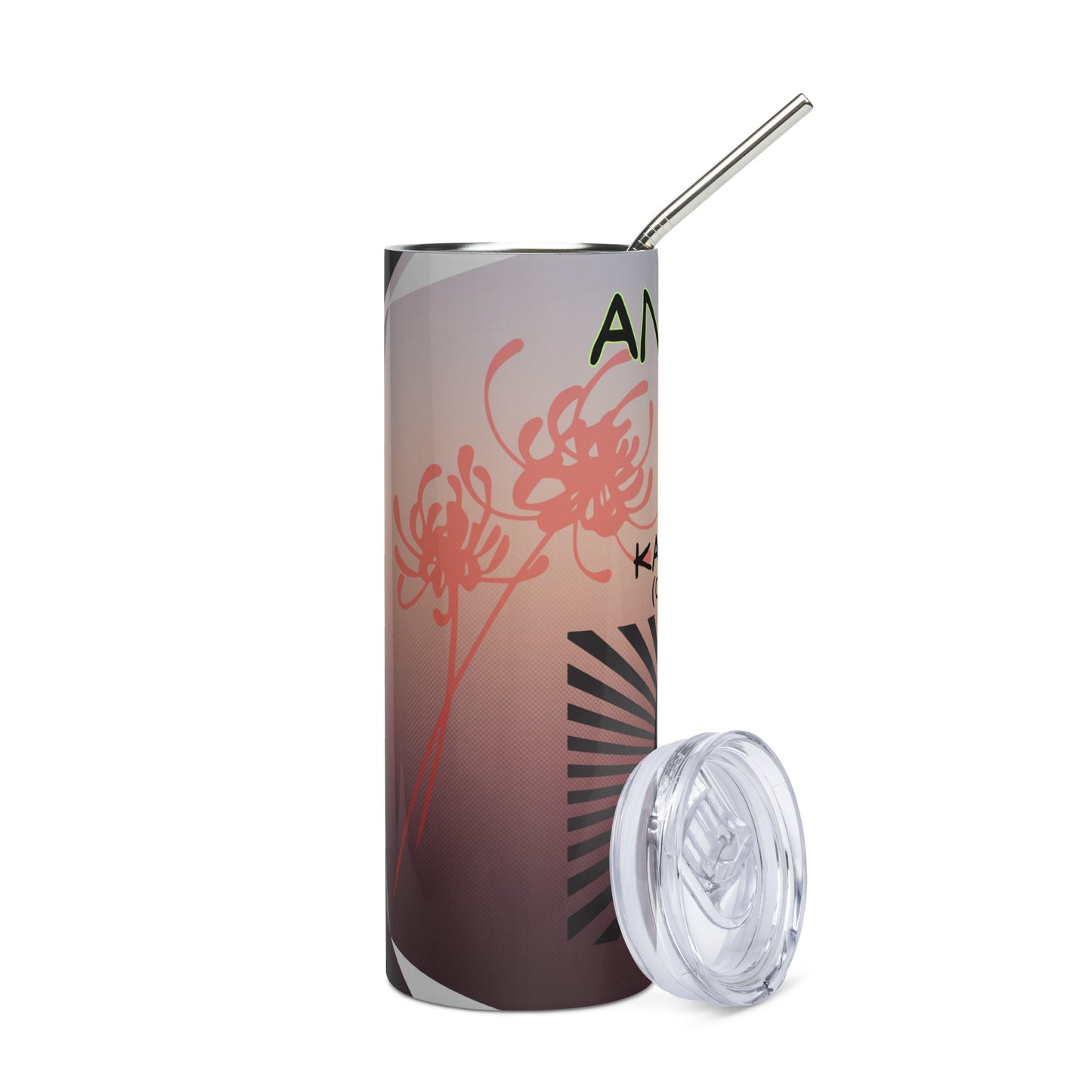 Anime Voice Over Quote: Reusable Stainless Steel Water Tumbler w/Straw