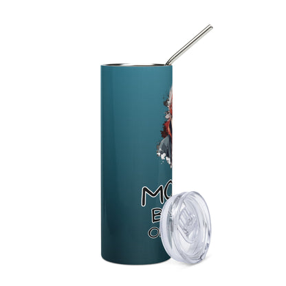 Anime Voice Over: Moody Broody: Reusable Stainless Steel Water Tumbler w/Straw