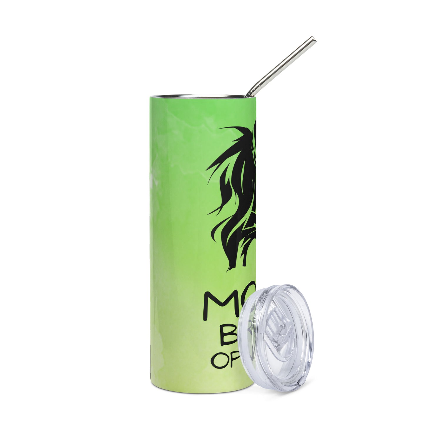 Anime Voice Over: Moody Broody: Reusable Stainless Steel Water Tumbler w/Straw