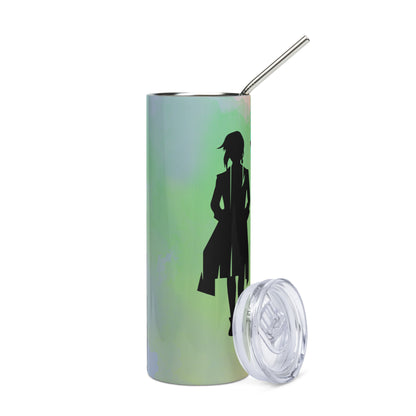 Anime Voice Over: Style: Reusable Stainless Steel Water Tumbler w/Straw