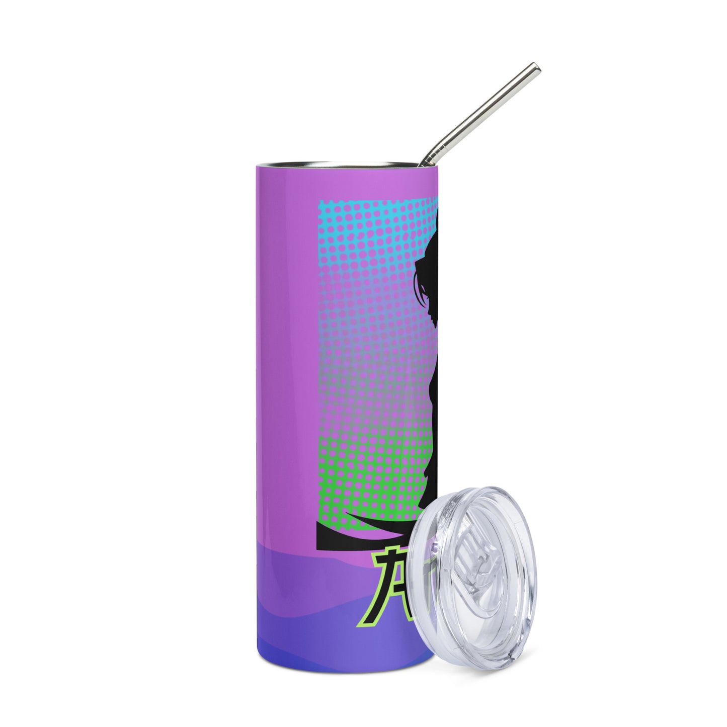 Anime Voice Over: Style: Reusable Stainless Steel Water Tumbler w/Straw