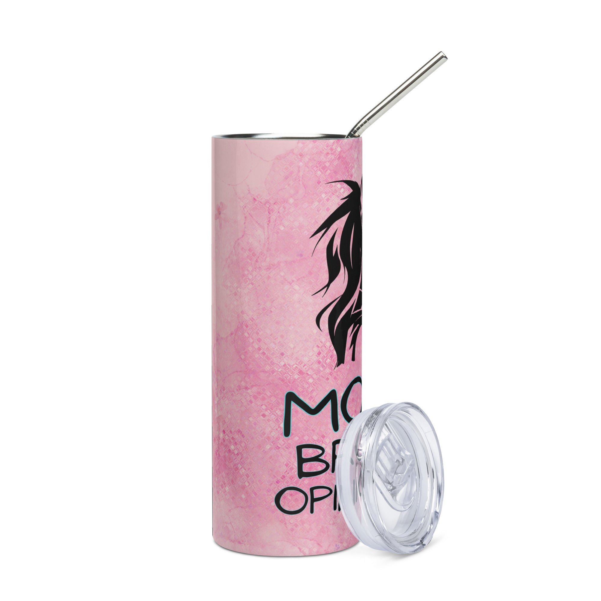 Anime Voice Over: Moody Broody: Reusable Stainless Steel Water Tumbler w/Straw