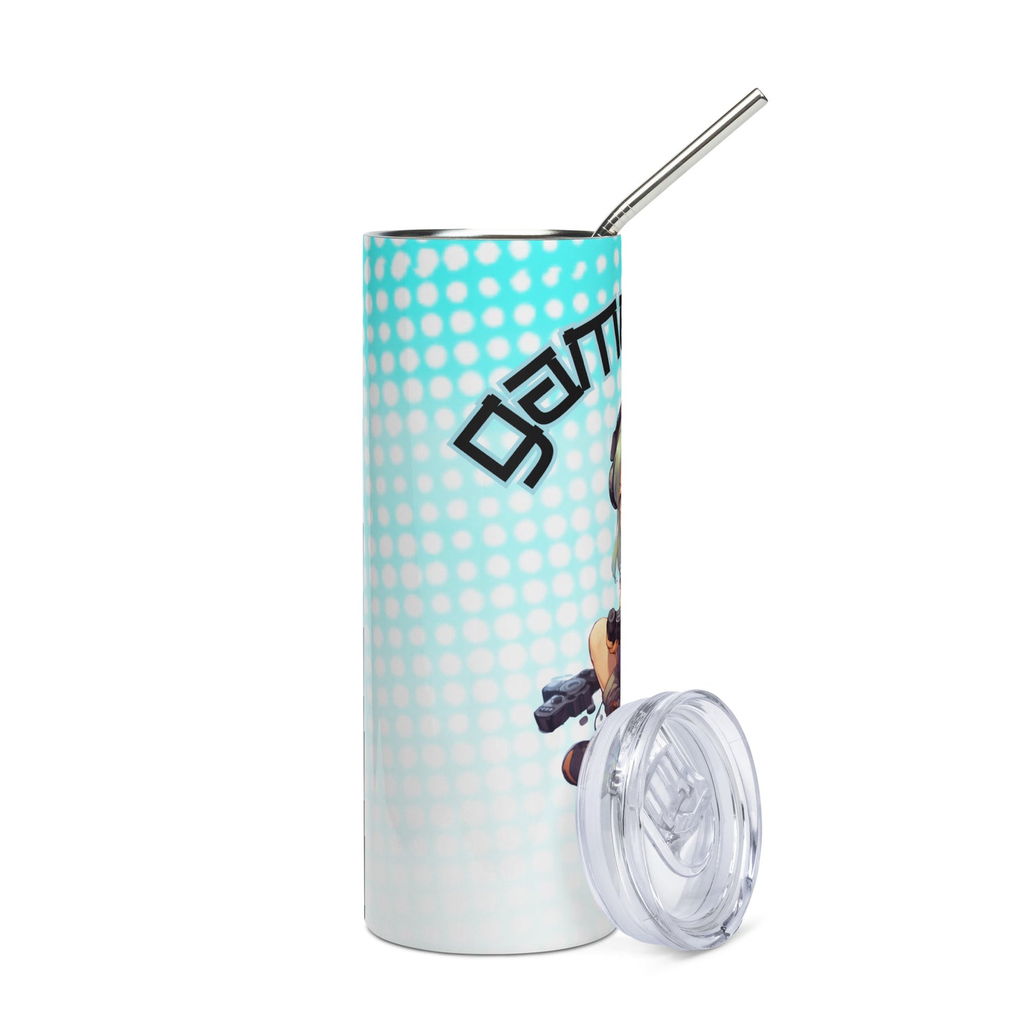 Gamer Girl: Reusable Stainless Steel Water Tumbler w/Straw