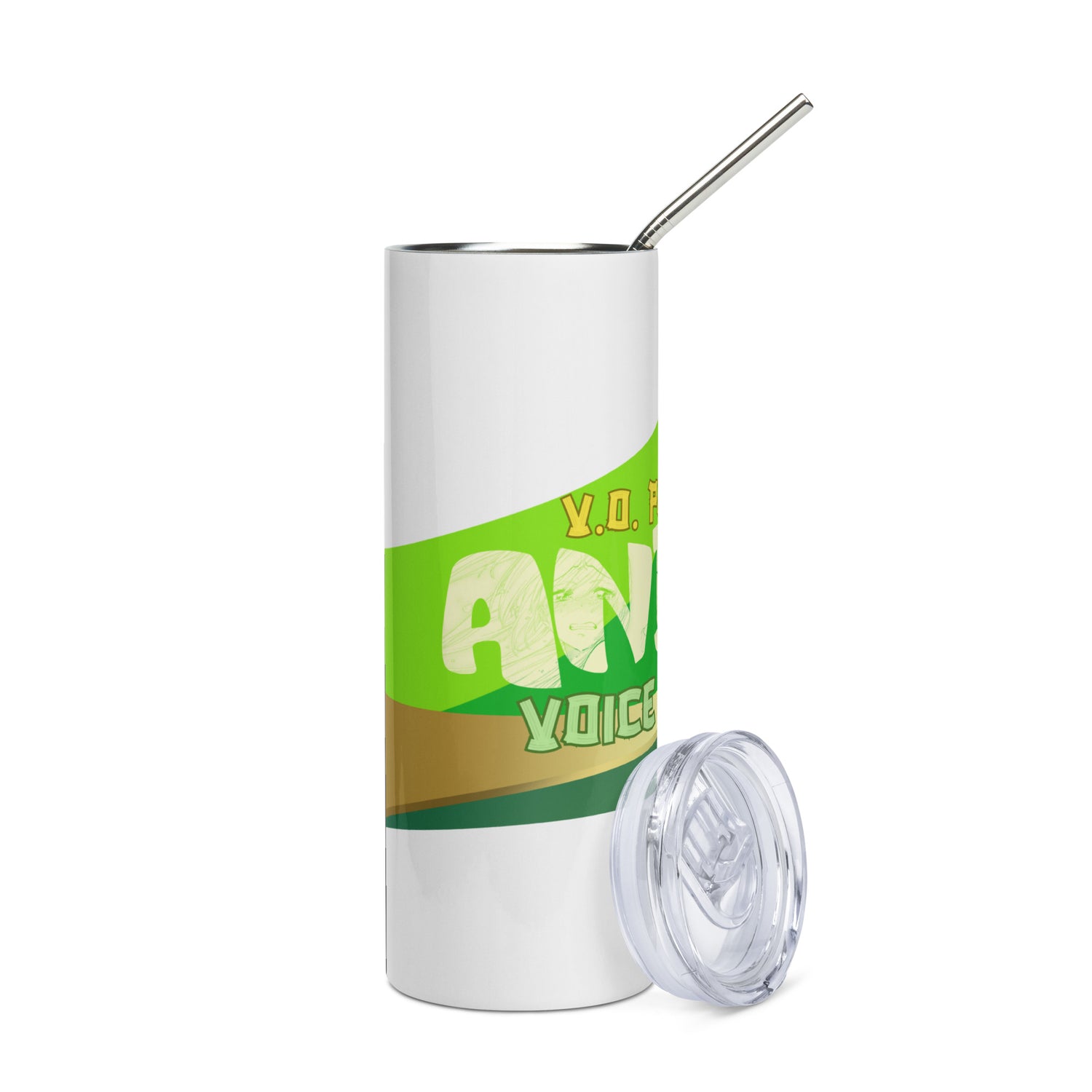 Anime Voice Over: Reusable Stainless Steel Water Tumbler w/Straw