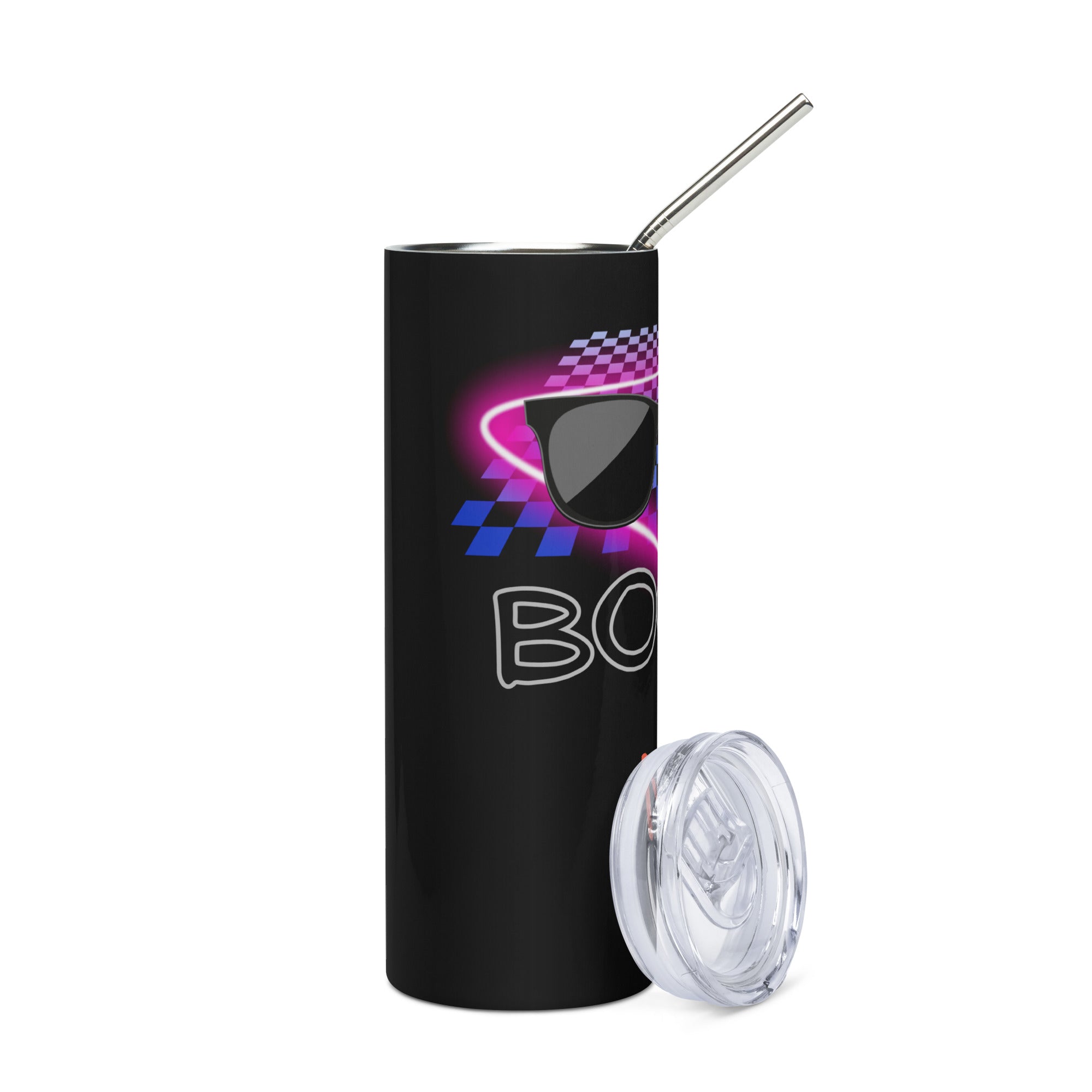 Booth Mojo Voice Over: Reusable Stainless Steel Water Tumbler w/Straw