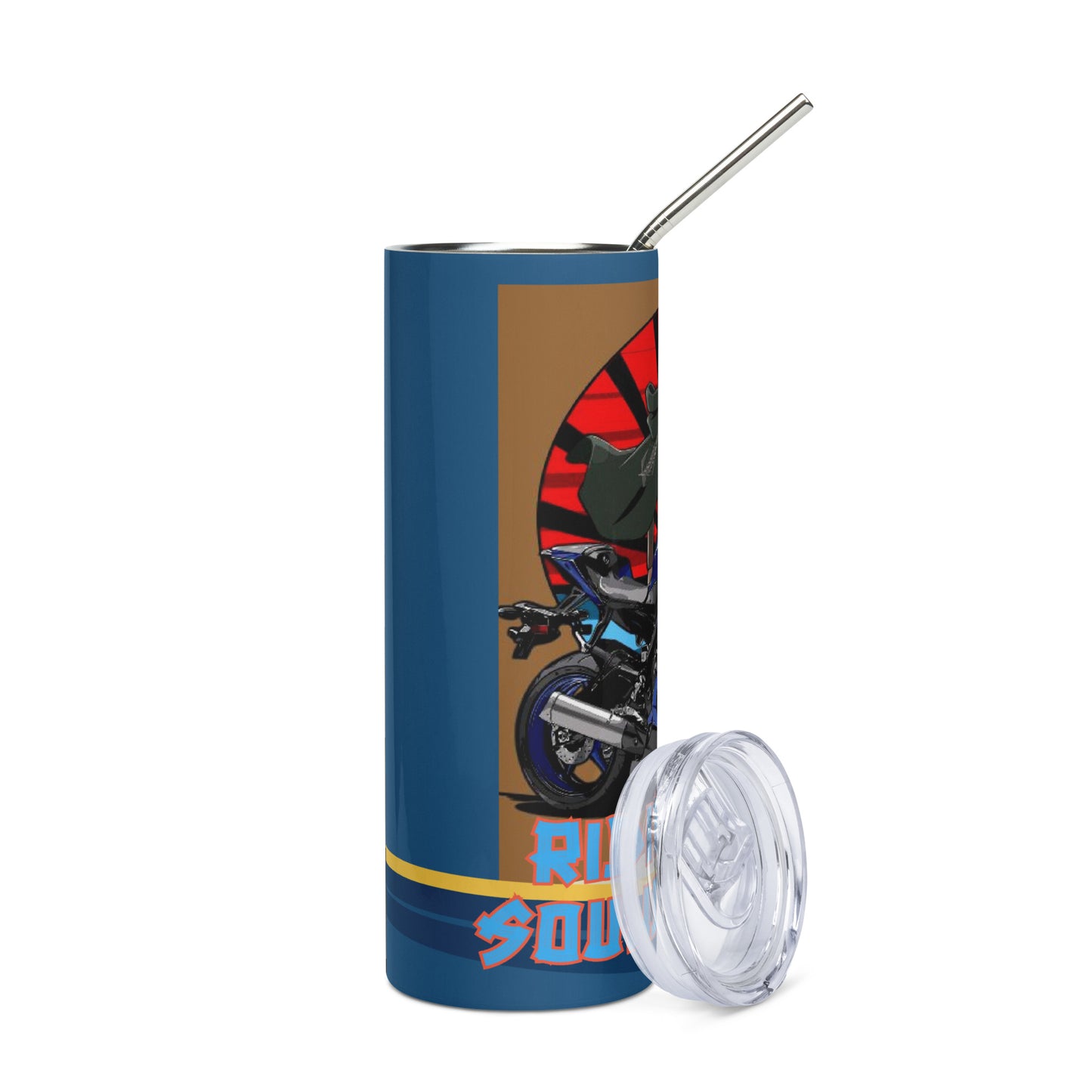 Anime Voice Over: Ridin' The Soundwaves: Reusable Stainless Steel Water Tumbler w/Straw