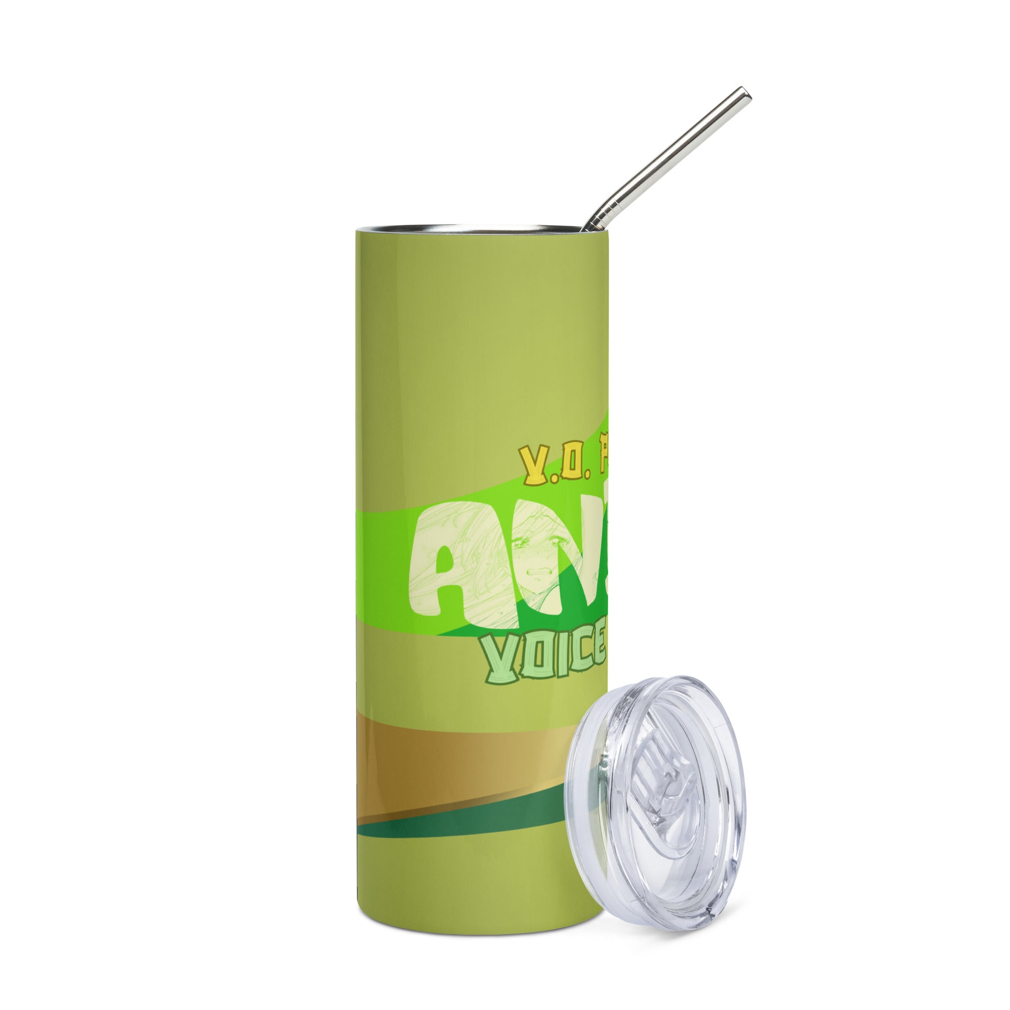 Anime Voice Over: Reusable Stainless Steel Water Tumbler w/Straw