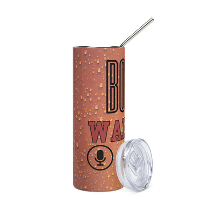 Booth Warrior Voice Over: Orange: Reusable Stainless Steel Water Tumbler w/Straw