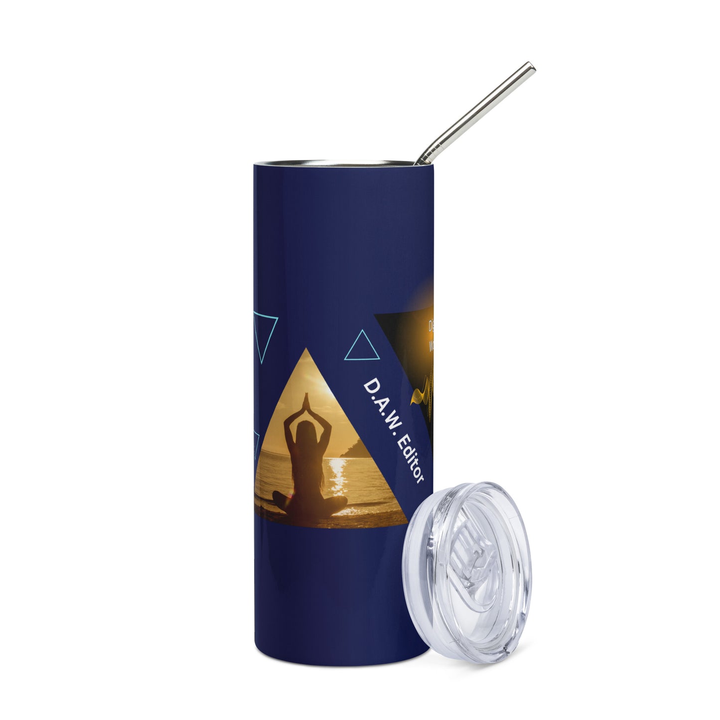 D.A.W. Audio Editor: Voice Over: Mind Meld: Reusable Stainless Steel Water Tumbler w/Straw