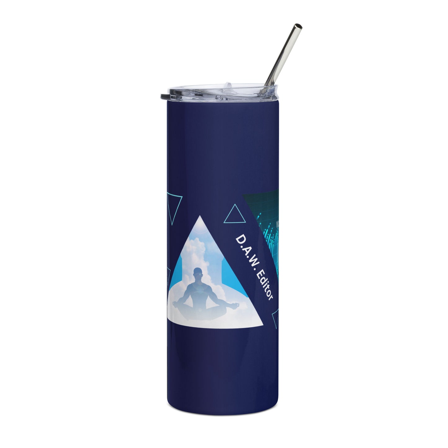 D.A.W. Audio Editor: Voice Over: Mind Meld: Reusable Stainless Steel Water Tumbler w/Straw