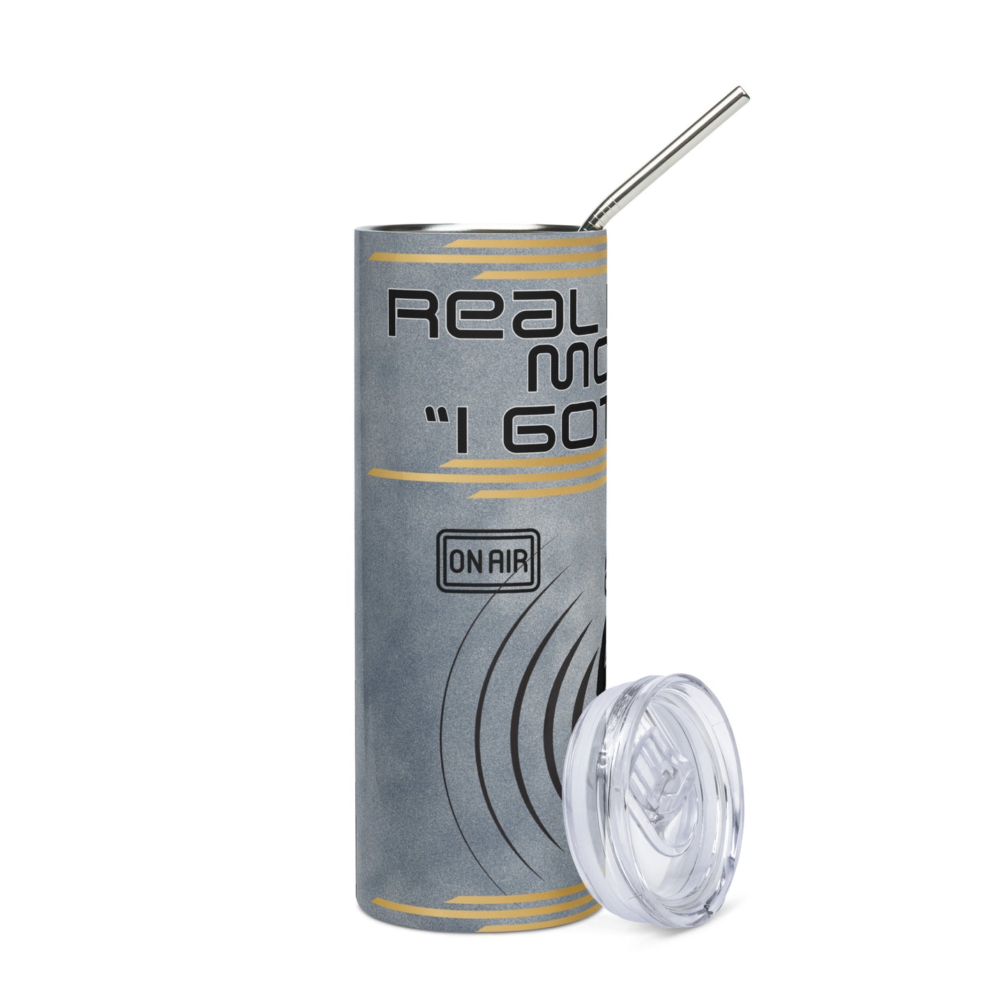 Real Heroes Motto: You Got This: Reusable Stainless Steel Water Tumbler w/Straw