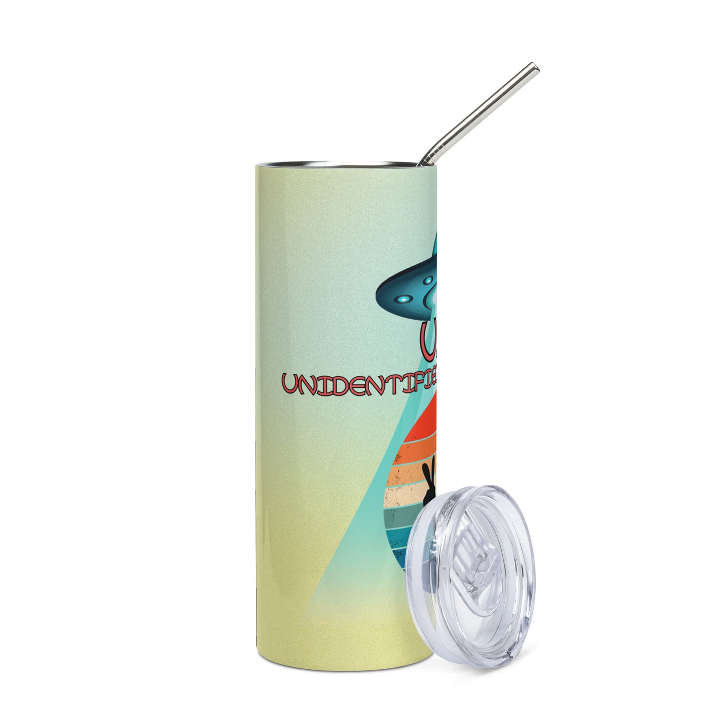 U.B.O. Unidentified Booth Overlord: Reusable Stainless Steel Water Tumbler w/Straw