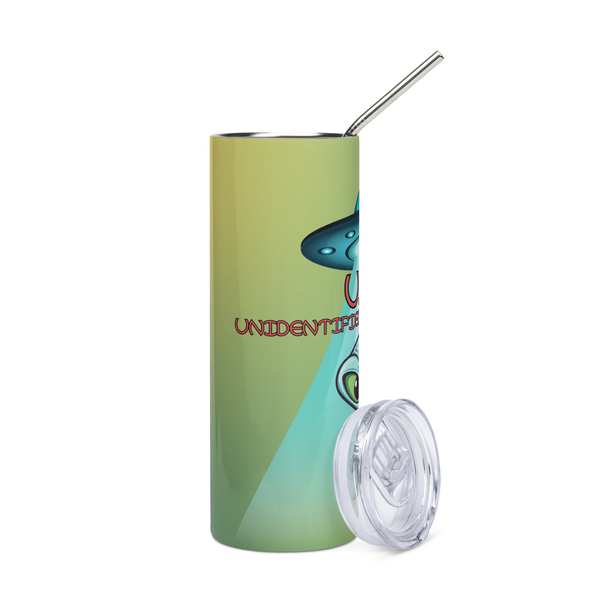 U.B.O. Unidentified Booth Overlord: Reusable Stainless Steel Water Tumbler w/Straw