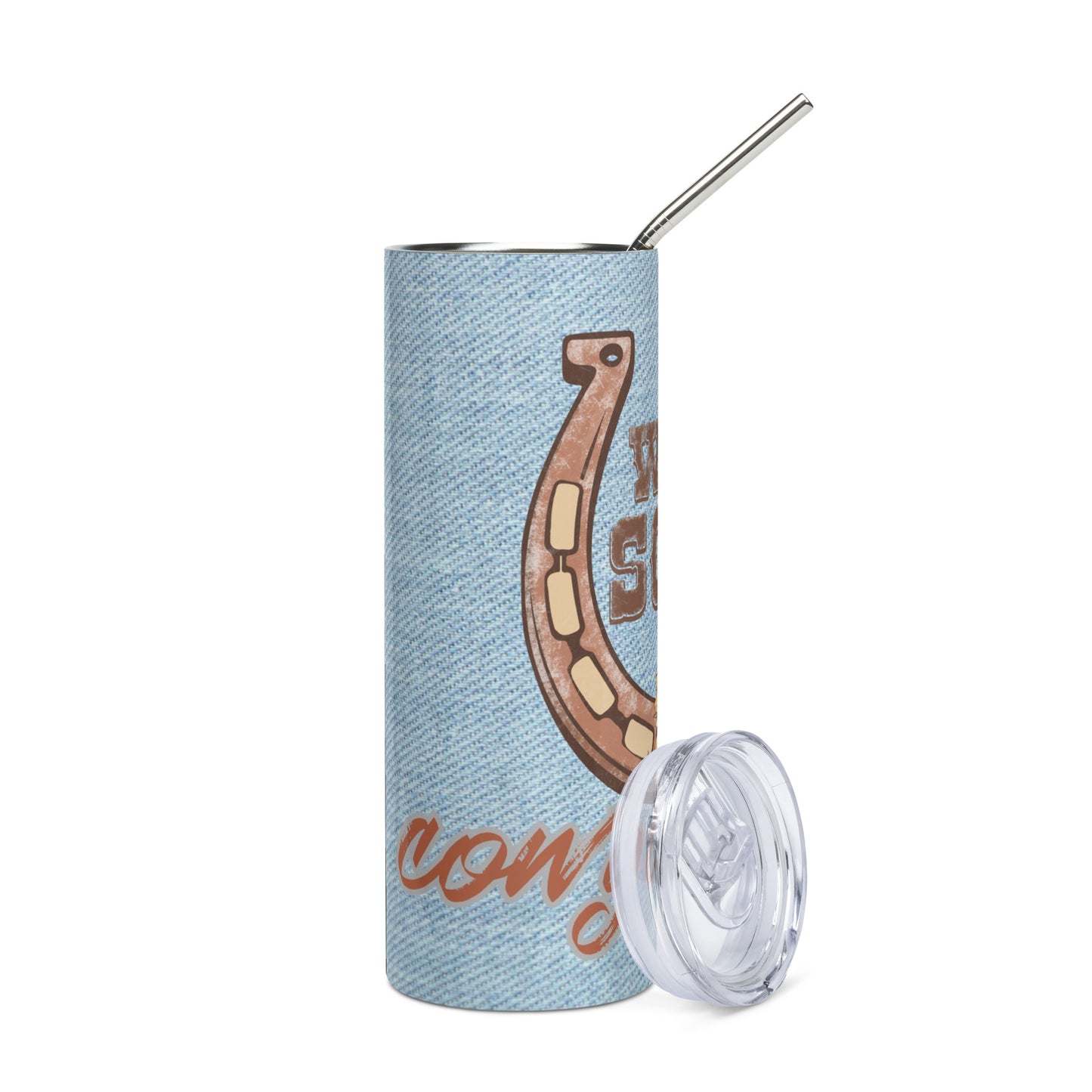 Country Girl: Wild Soul: Reusable Stainless Steel Water Tumbler w/Straw